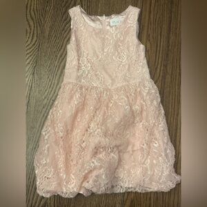 Place Blush Lace Sleeveless Lined Dress Sz 5 Sparkling BC